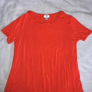 Orange Red t-shirt flowy